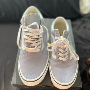Couples blue suede vans